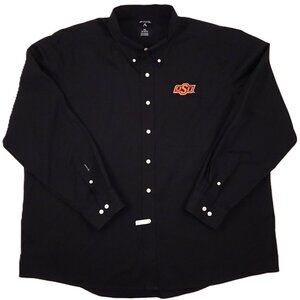 Antigua Oklahoma State University Cowboys Button Shirt 3XL Long Sleeve Black OSU